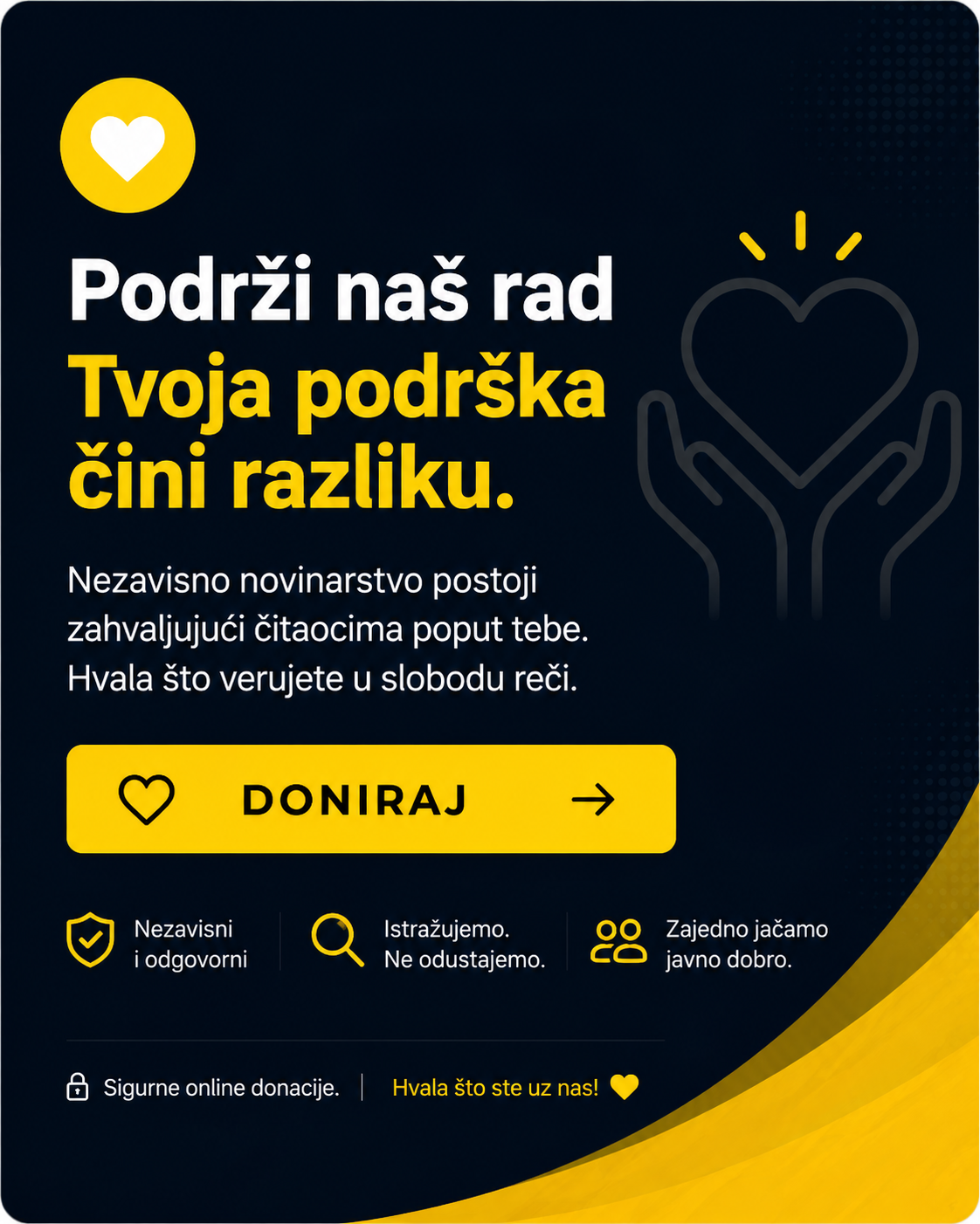 Baner za donacije – manji Baner za donacije - manji